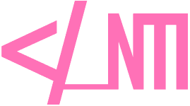 the ANTIcomputer logo in pink